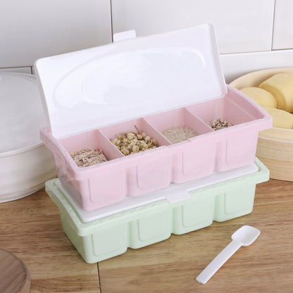 4-Compartment Spice Storage Box