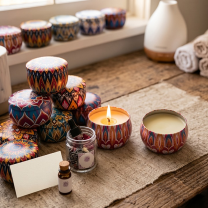 Elegant Floral Design Scented Candle