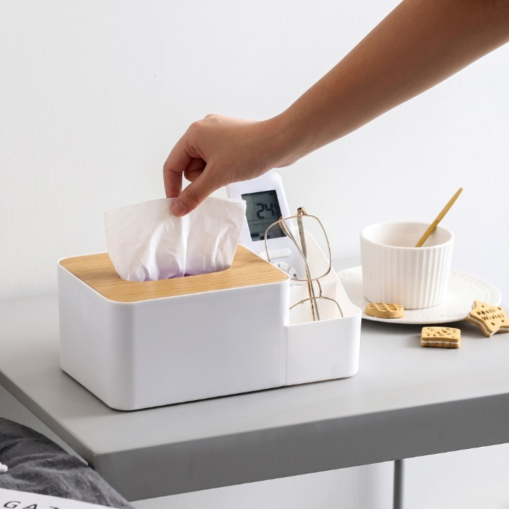 Elegant Wooden Top Tissue Storage Box