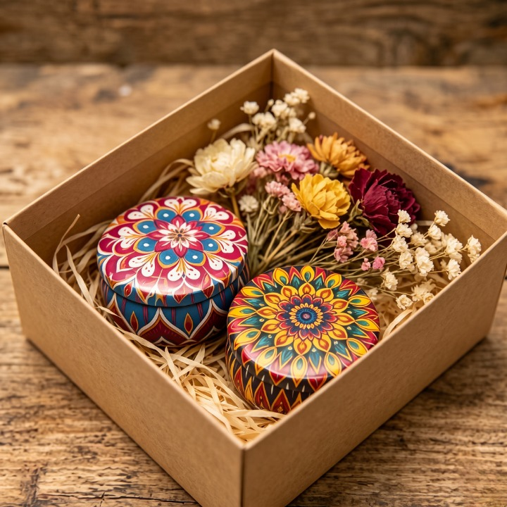 Elegant Floral Design Scented Candle