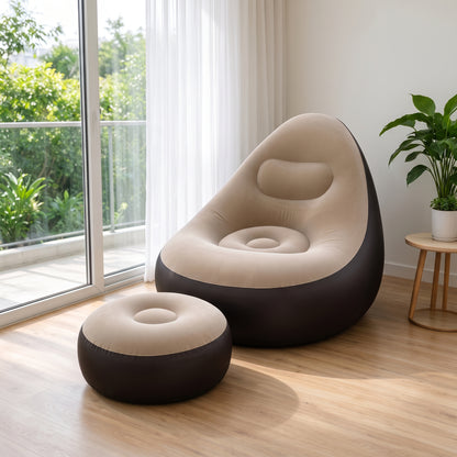 Comfortable Inflatable Sofa With Footrest