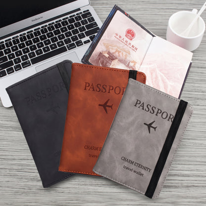 Premium Leather Passport Holder Travel Wallet