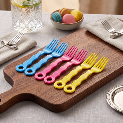 6PCs Colorful Plastic Fork Set