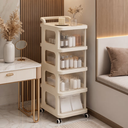 4 Layer Rolling Storage Organizer Cabinet With Wheels