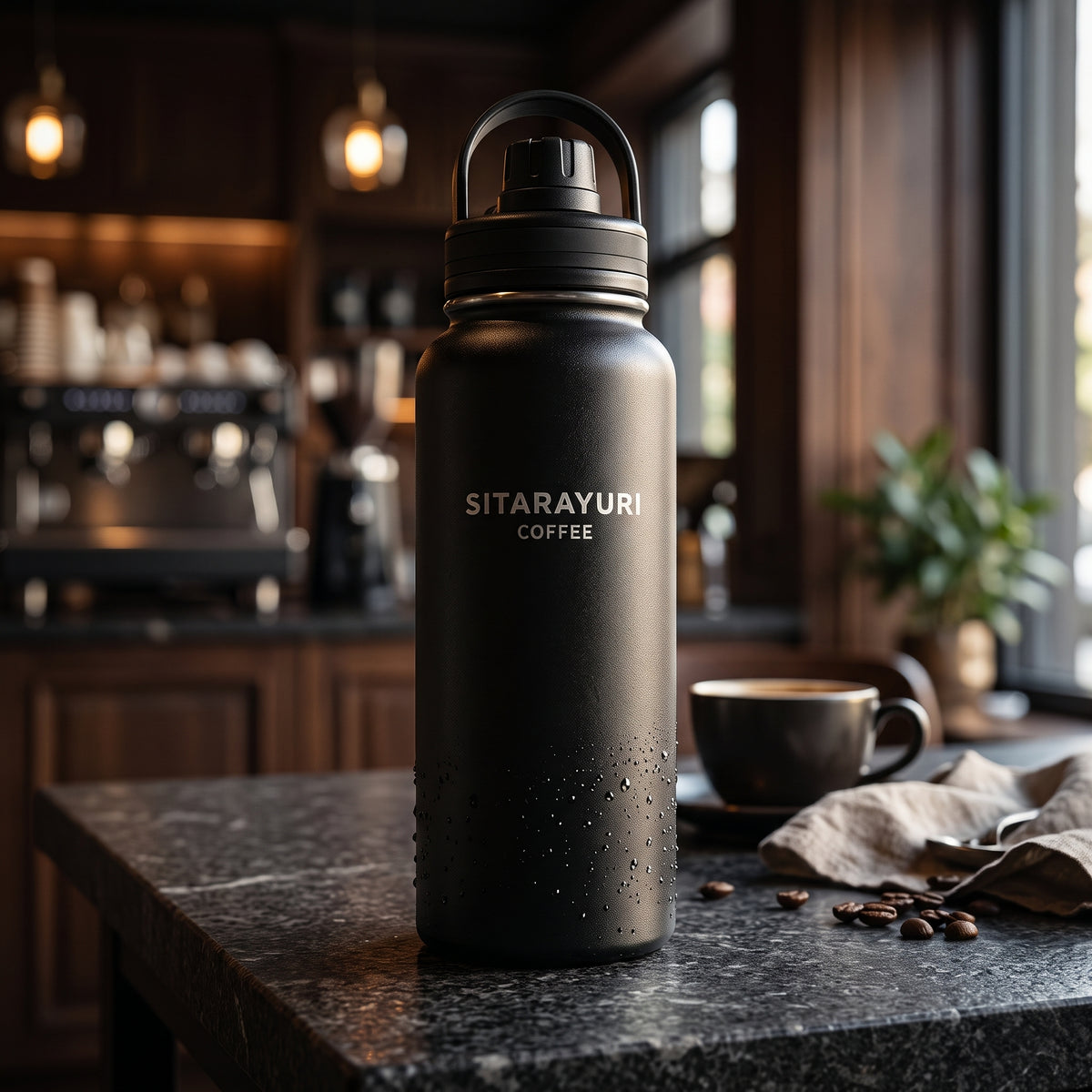 Stainless Steel Water Bottle With Handle 800ML