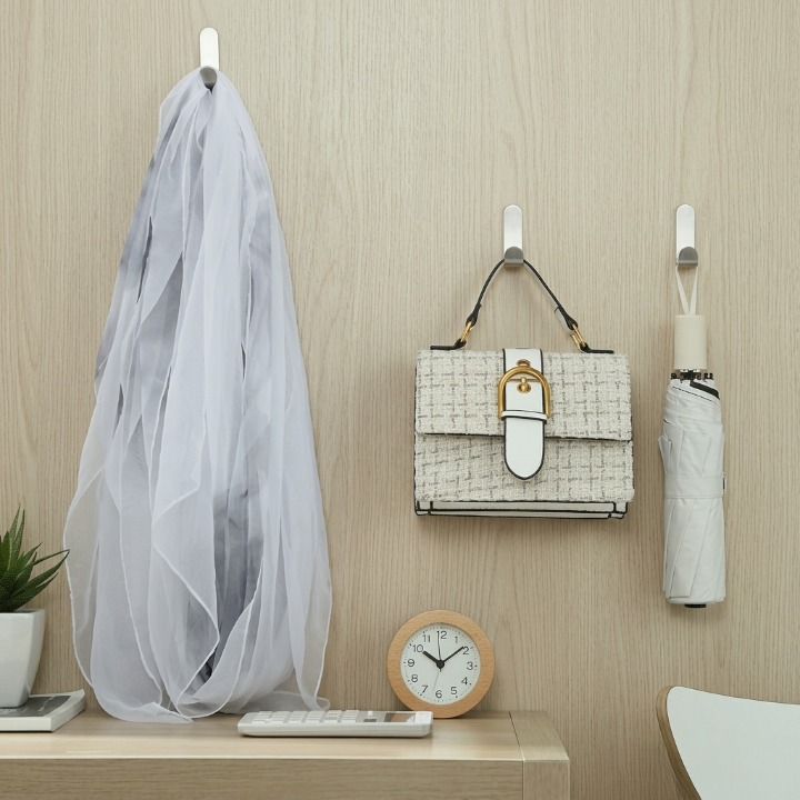 3PCs Metal Self-Adhesive Wall Hook
