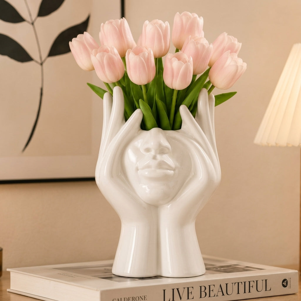 Elegant Abstract Face Decorative Vase