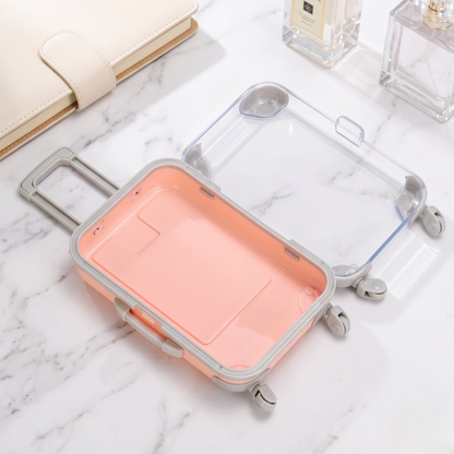 Elegant Mini Jewelry Makeup Trolley Case