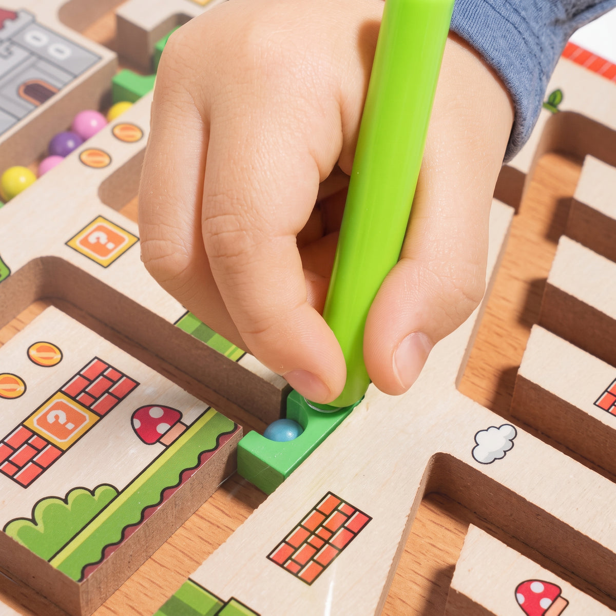 Wooden Bead Maze Puzzle Toy