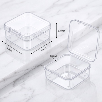 10PCs Transparent Mini Jewelry Storage Box