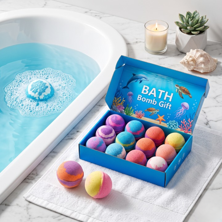 1PCs Colorful Relaxing Bath Bomb Ball