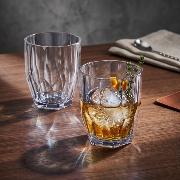 2PCs Diamond Rock Drinking Glass Set