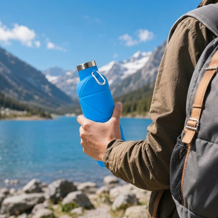 Silicone Foldable Travel Water Bottle