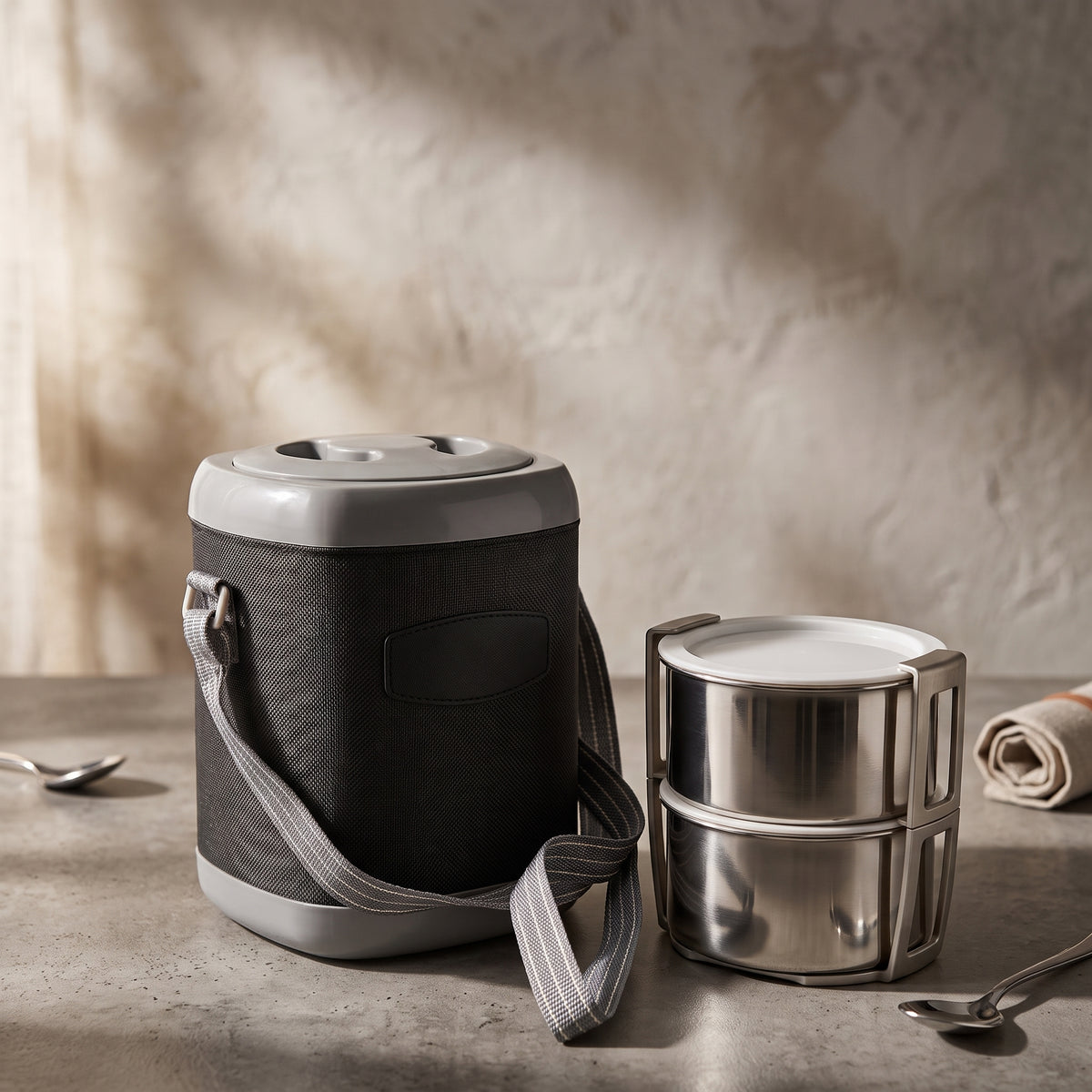 Stainless Steel 2-In-1 Lunch Carrier