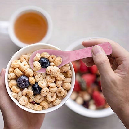 6PCs Colorful Plastic Soup Spoon Set