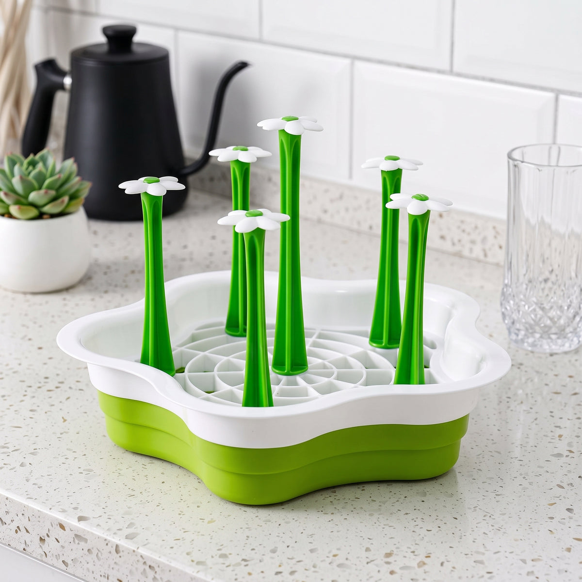 Floral Glassware Drying Storage Rack