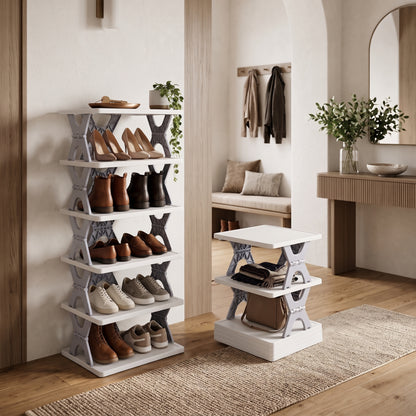 6 Layer Foldable Shoe Rack Organizer