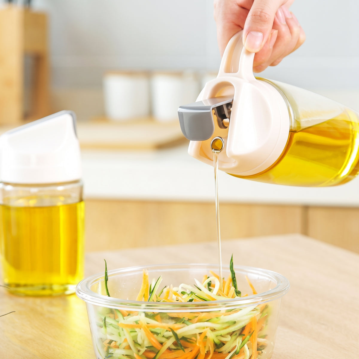 Elegant Glass Oil Dispenser Bottle 300ML