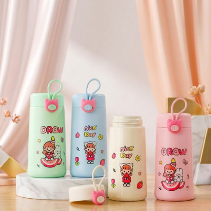 Cute Cartoon Double-Layer Water Bottle 300ML