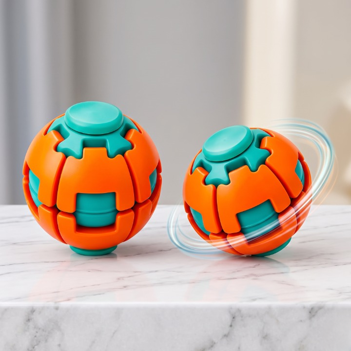 Colorful Press & Spin Fidget Ball Spinner