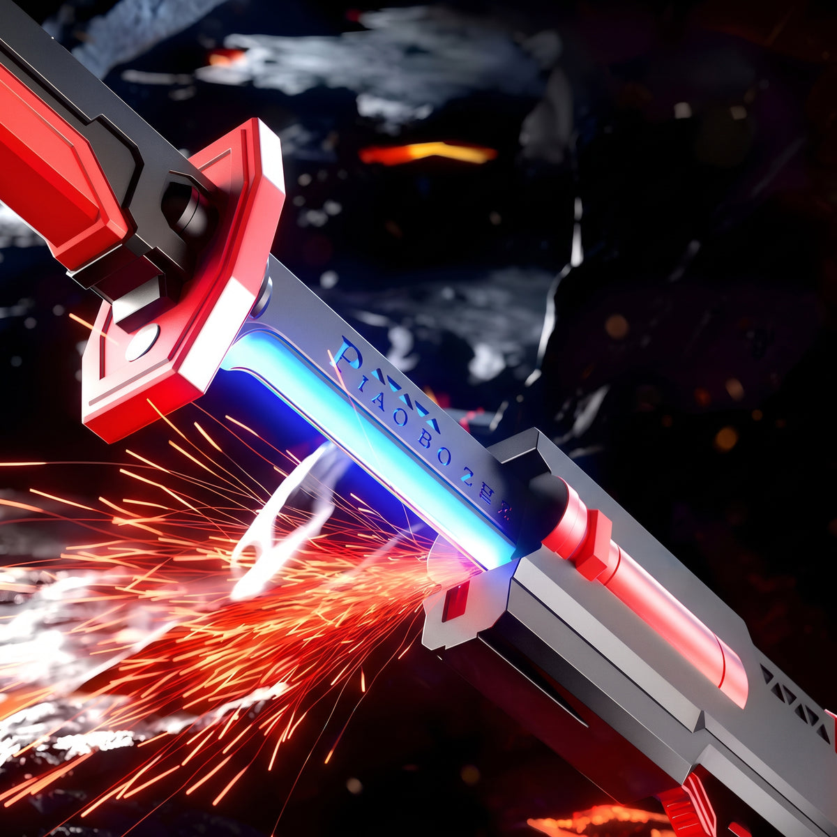 Colorful LED Sword With Smoke Effects