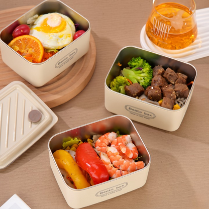 3PCs Stainless Steel Square Insulated Boxes