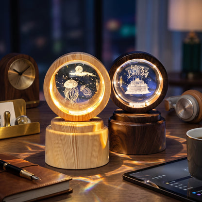 3D Crystal Galaxy LED Lamp