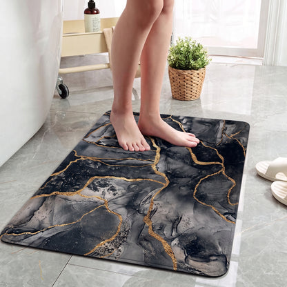 Luxury Black & Gold Door Mat (Random Design)