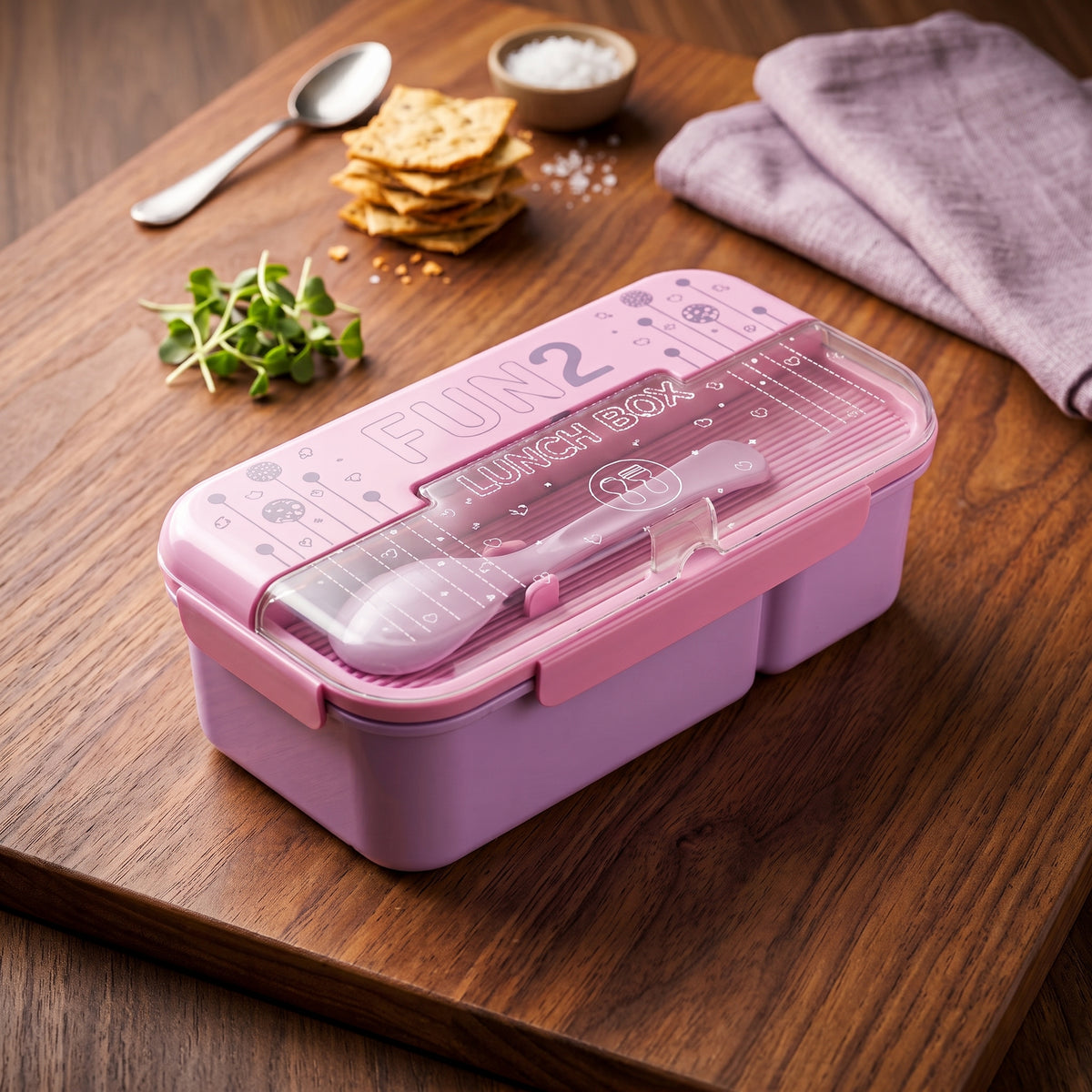 2-Compartment Meal Storage Lunch Box