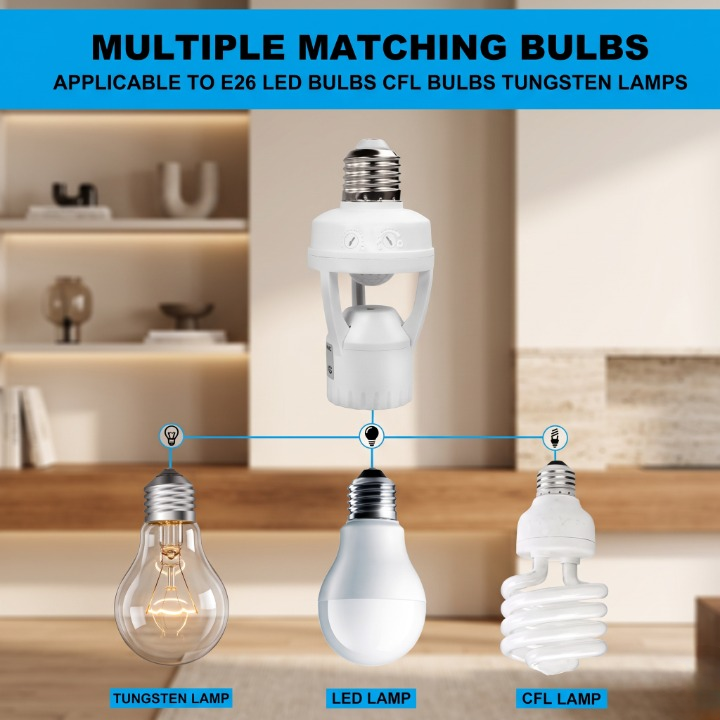 PIR Motion Sensor Automatic LED Bulb Holder