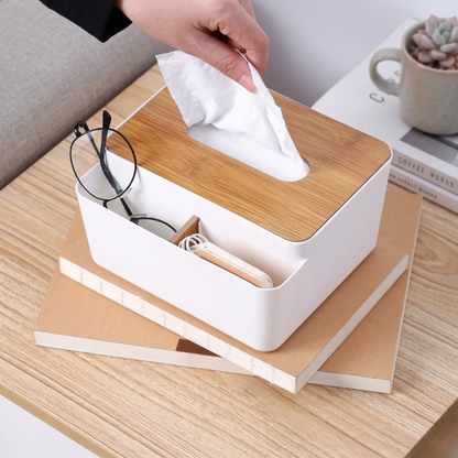 Elegant Wooden Top Tissue Storage Box