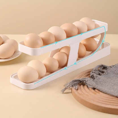 Egg Storage Container for Refrigerator Egg Dispenser Tray