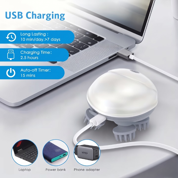 Rechargeable Mini Electric Scalp Massager
