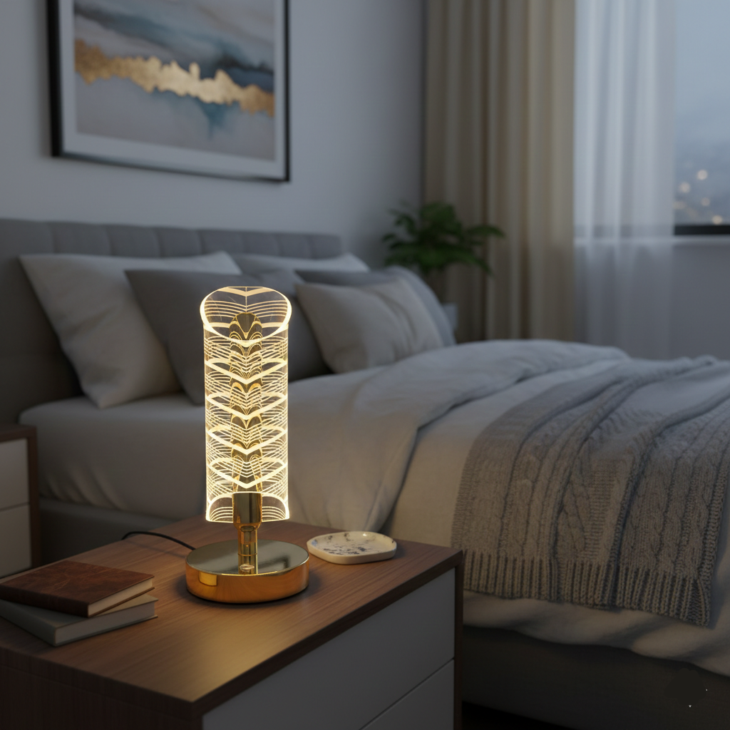 Rechargeable Touch Sensor Crystal Table Lamp