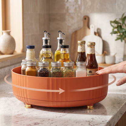 Elegant 360° Rotating Kitchen Spice Rack