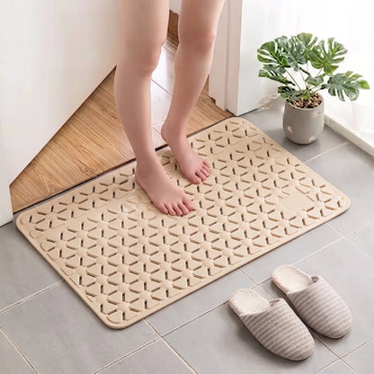 Yellow Waves Absorbent Bathroom Mat