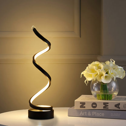 Elegant Spiral LED Color Adjustable Lamp