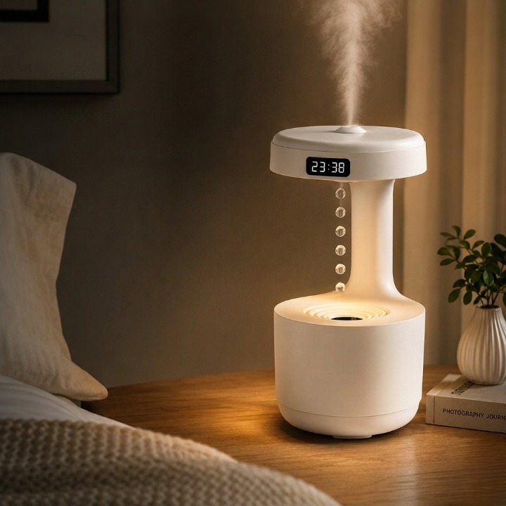 Anti Gravity Air Humidifier With LED Display