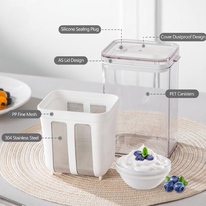 Elegant Greek Yogurt Strainer Container 1100ML