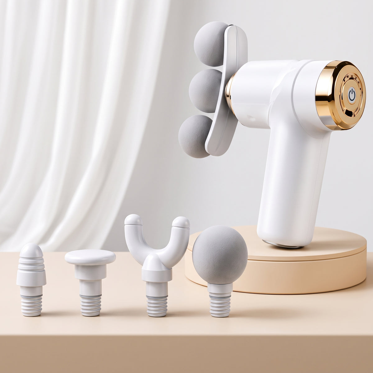 Portable 3-Head Facial Massager Gun