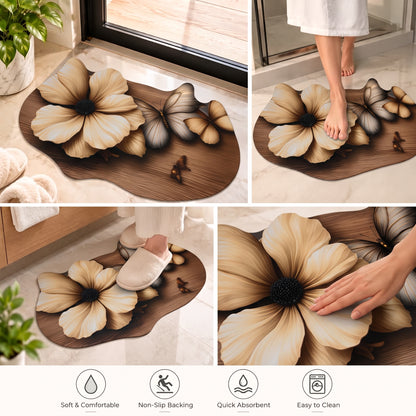 Luxury Floral Butterfly Door Mat (Random Design)