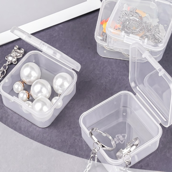 10PCs Transparent Mini Jewelry Storage Box