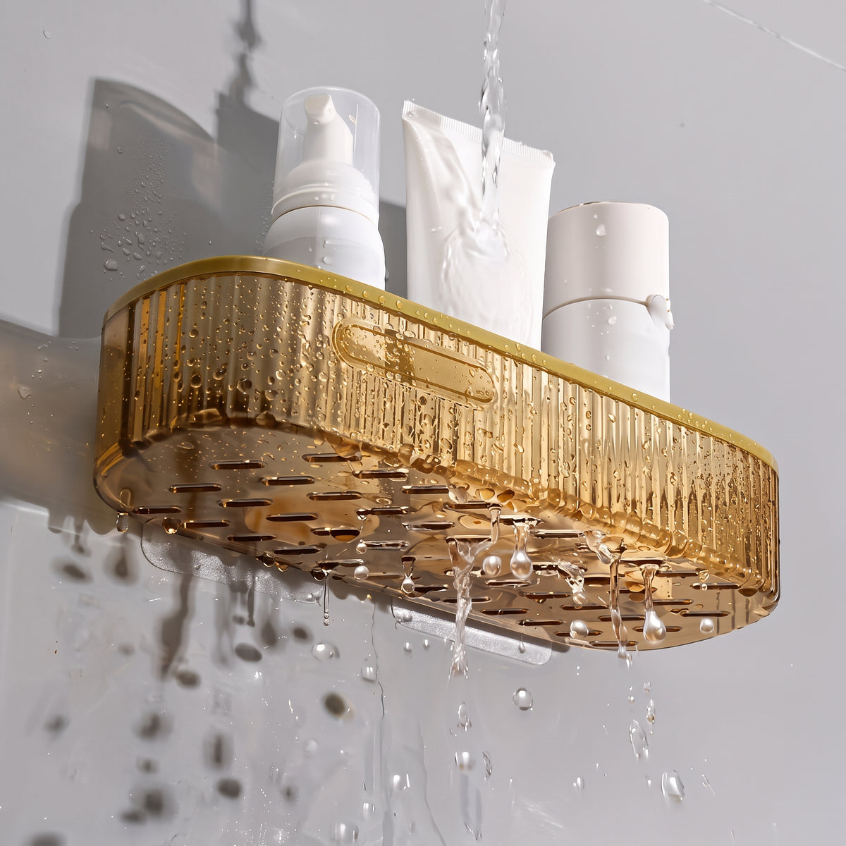 Wall Mounted Acrylic Bath Shelf
