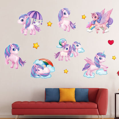 3D Unicorn Decorative Wall Sticker (Random Design)