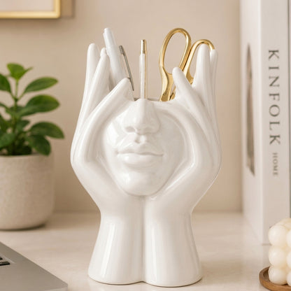 Elegant Abstract Face Decorative Vase