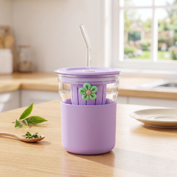 Portable Juice Infuser Travel Cup With Straw