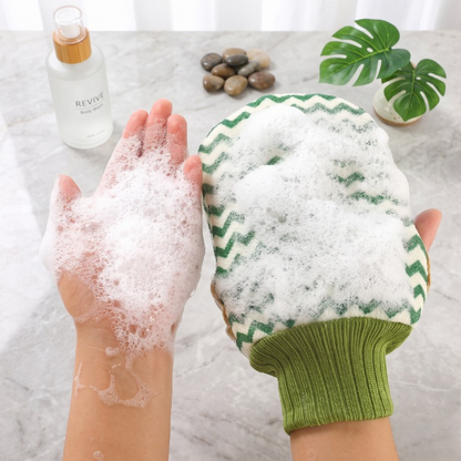 Wavy Texture Deep Cleansing Body Scrub Glove