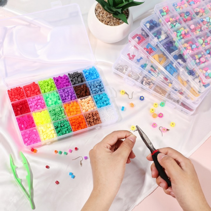 24 Grid Transparent Jewelry Storage Box