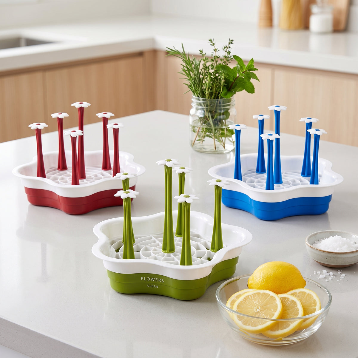 Floral Glassware Drying Storage Rack
