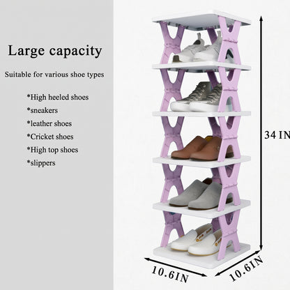 6 Layer Foldable Shoe Rack Organizer